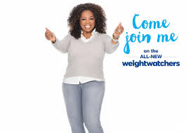 Picture of Oprah on a white background for a weight watchers campaign